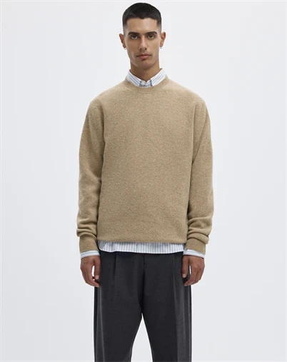 ANNARR - ANRRagi Wool Crew Neck Strik - Pure Cashmere
